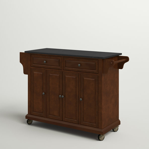Three Posts™ Royce Granite Kitchen Island & Reviews Wayfair